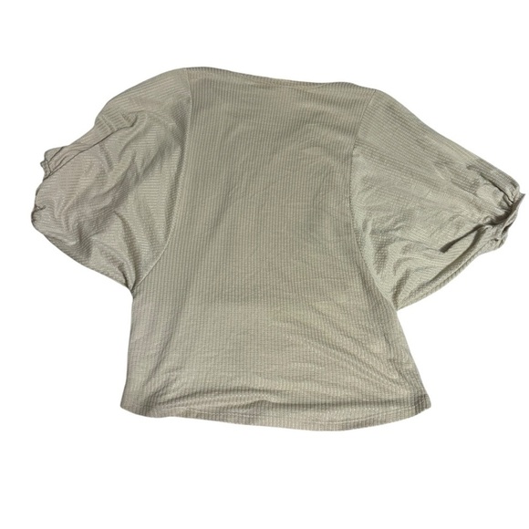 LuLaRoe tan balloon sleeve  waffle print top, xs - Picture 2 of 3